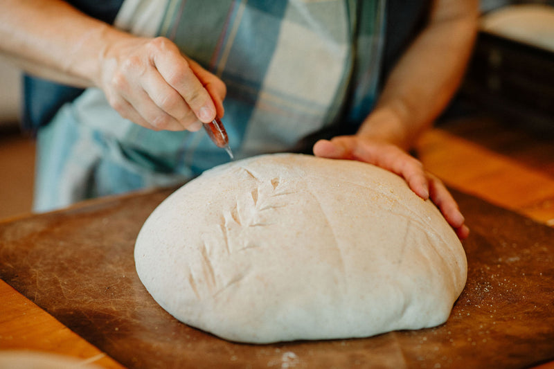 Wooden bread/dough scoring lame